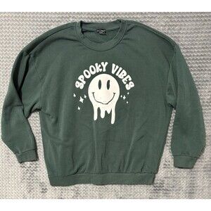 Better Together Green Sweatshirt “ Spooky Vibes” Size XL